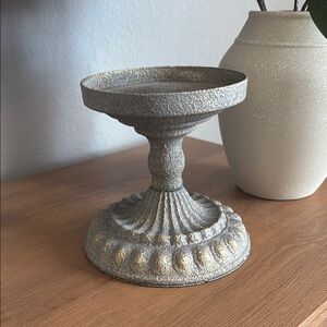 Kirklands Textured Candle Pedestal Stand